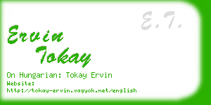 ervin tokay business card